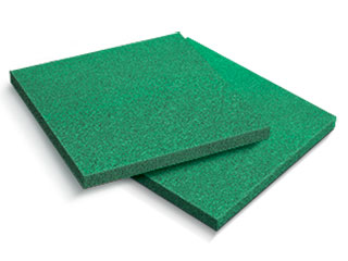 Зеленая резиновая плитка для площадки