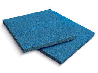 Синяя резиновая плитка для площадки