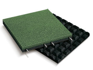Зеленая резиновая плитка