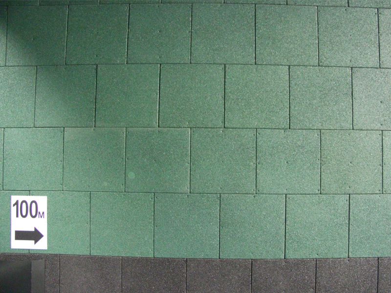 Резиновая плитка темно-зеленая